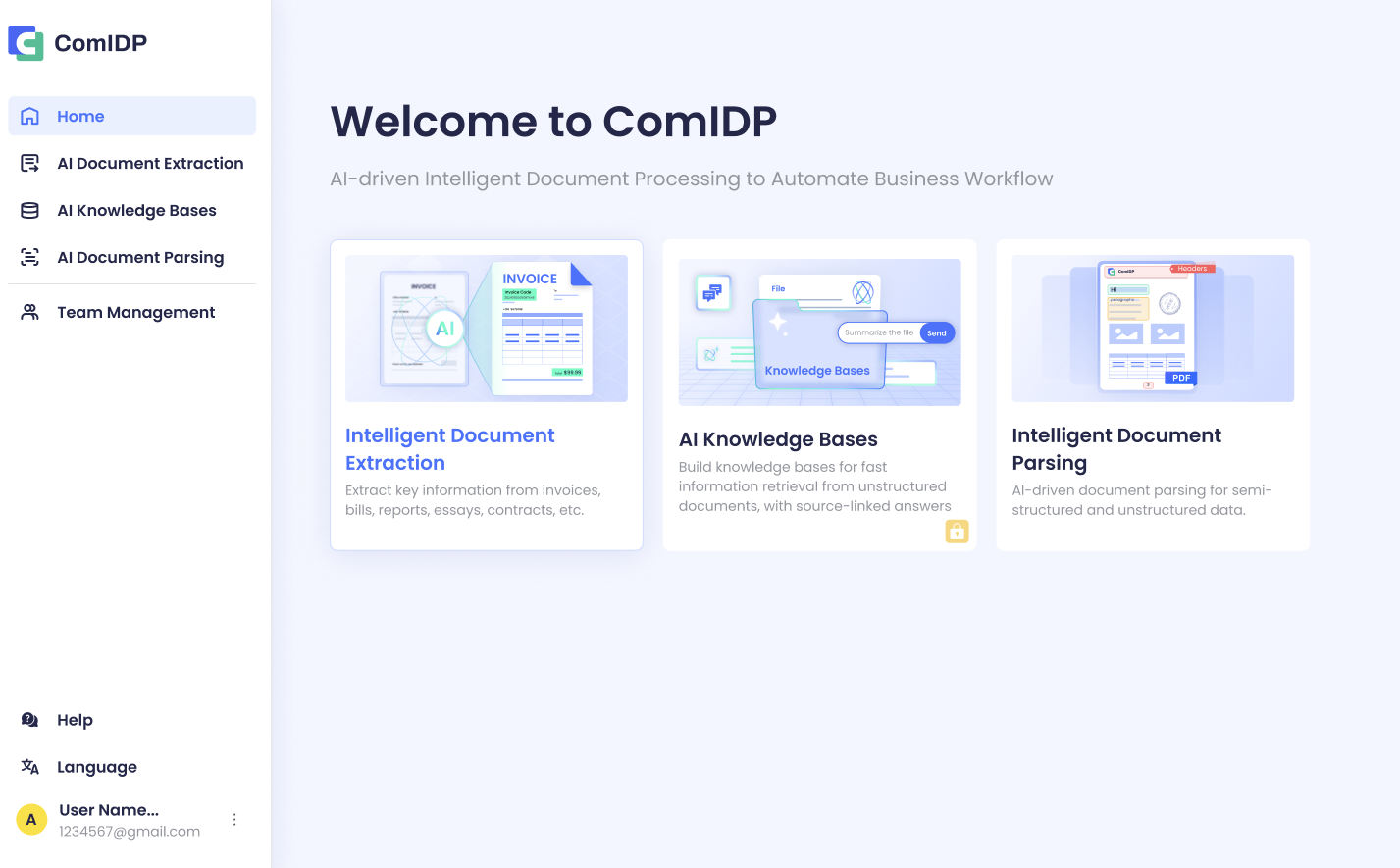 home page