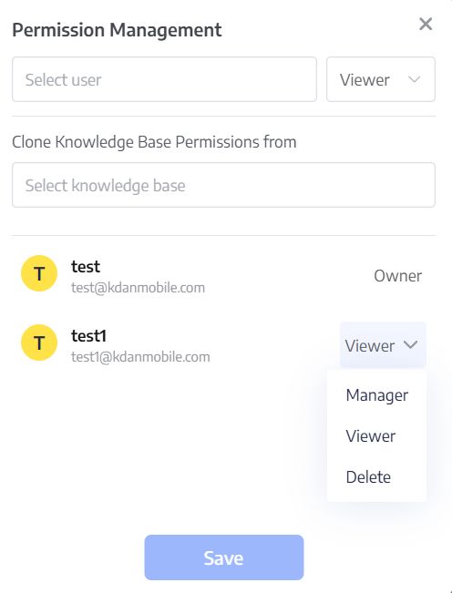 Permission management