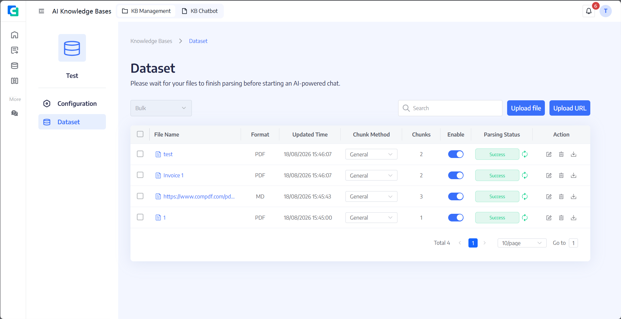 Dataset list