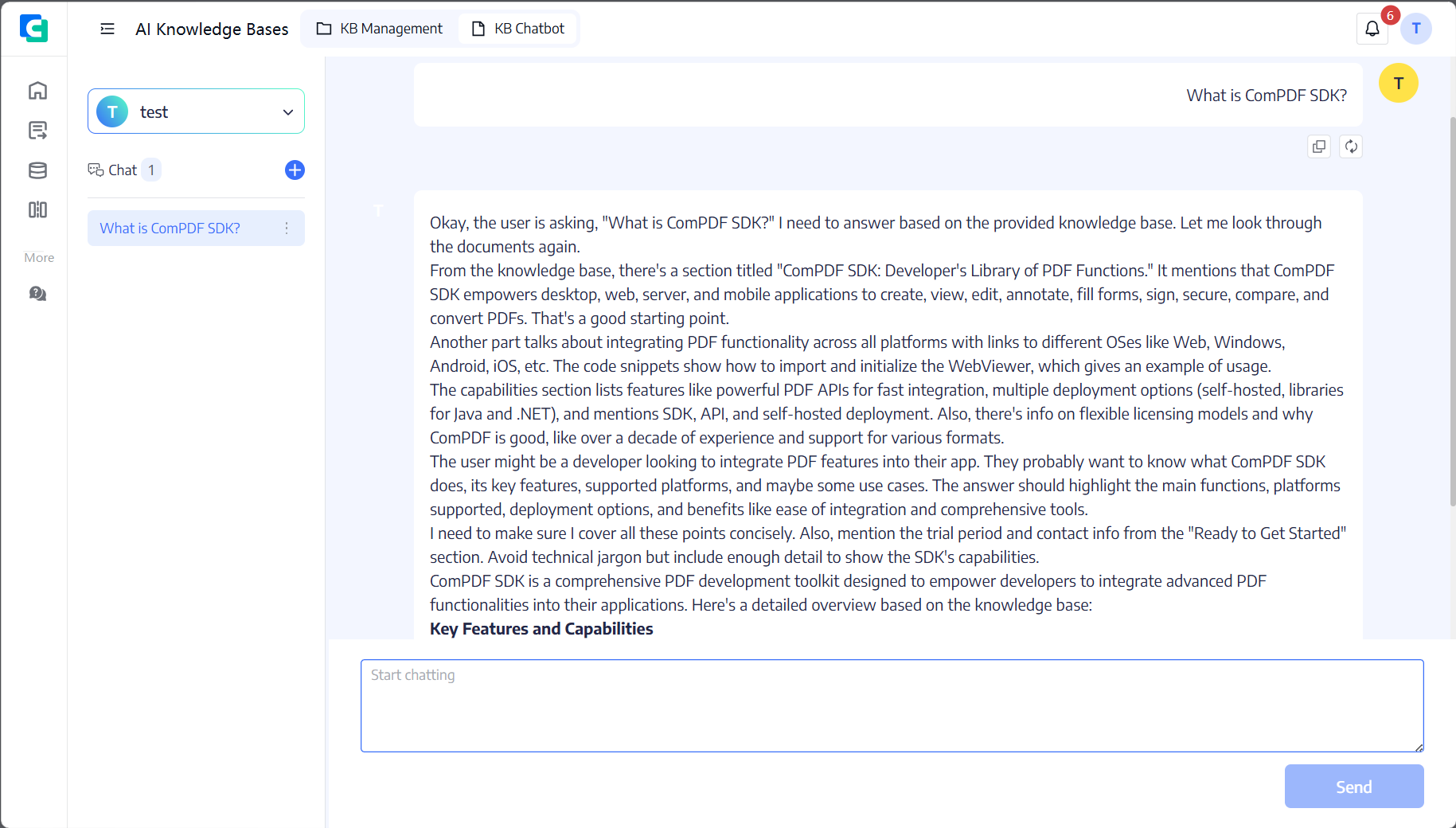 Knowledge base Q&A