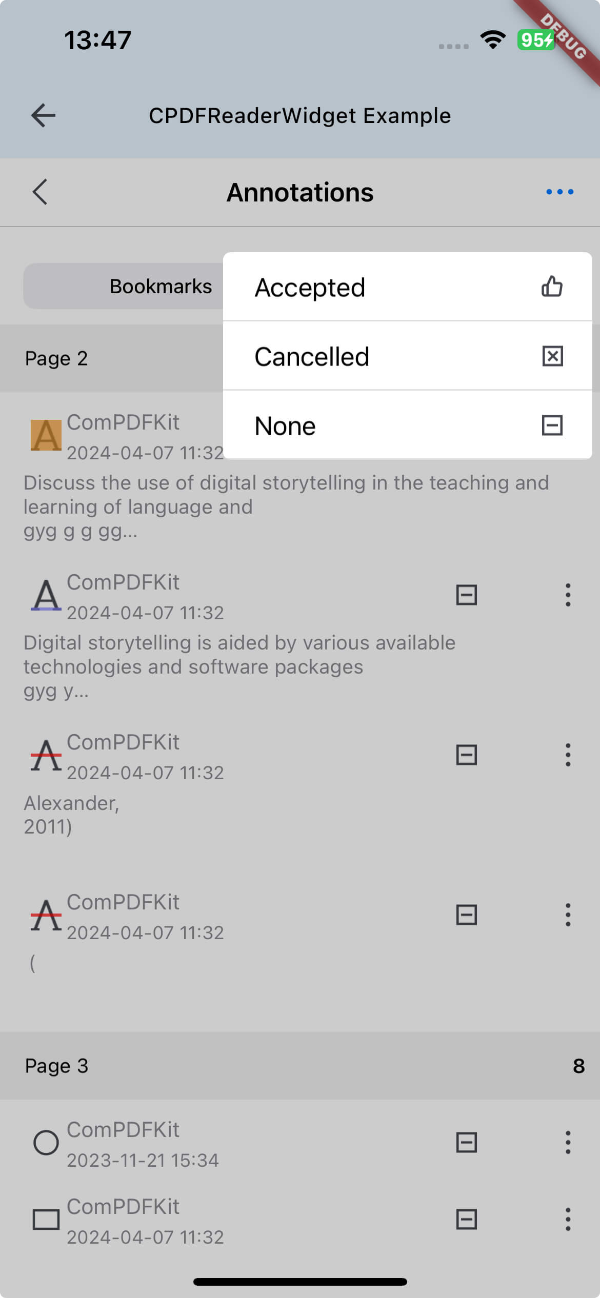 iOS Annotation Menu
