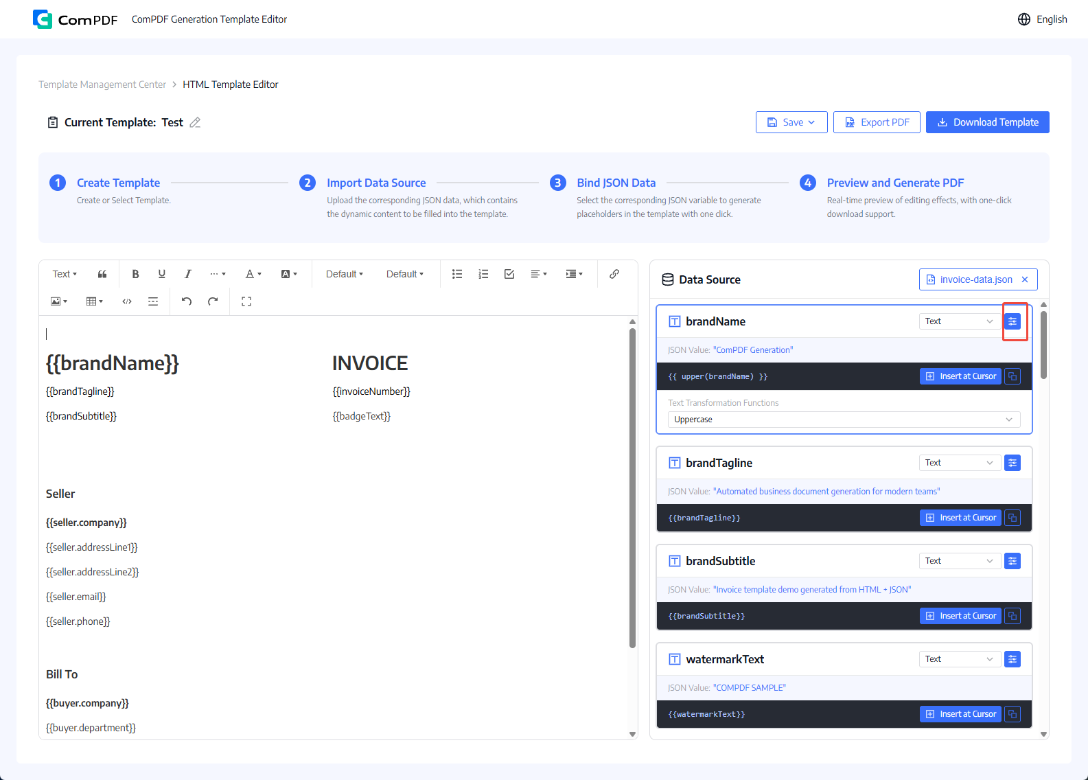 data-format-settings
