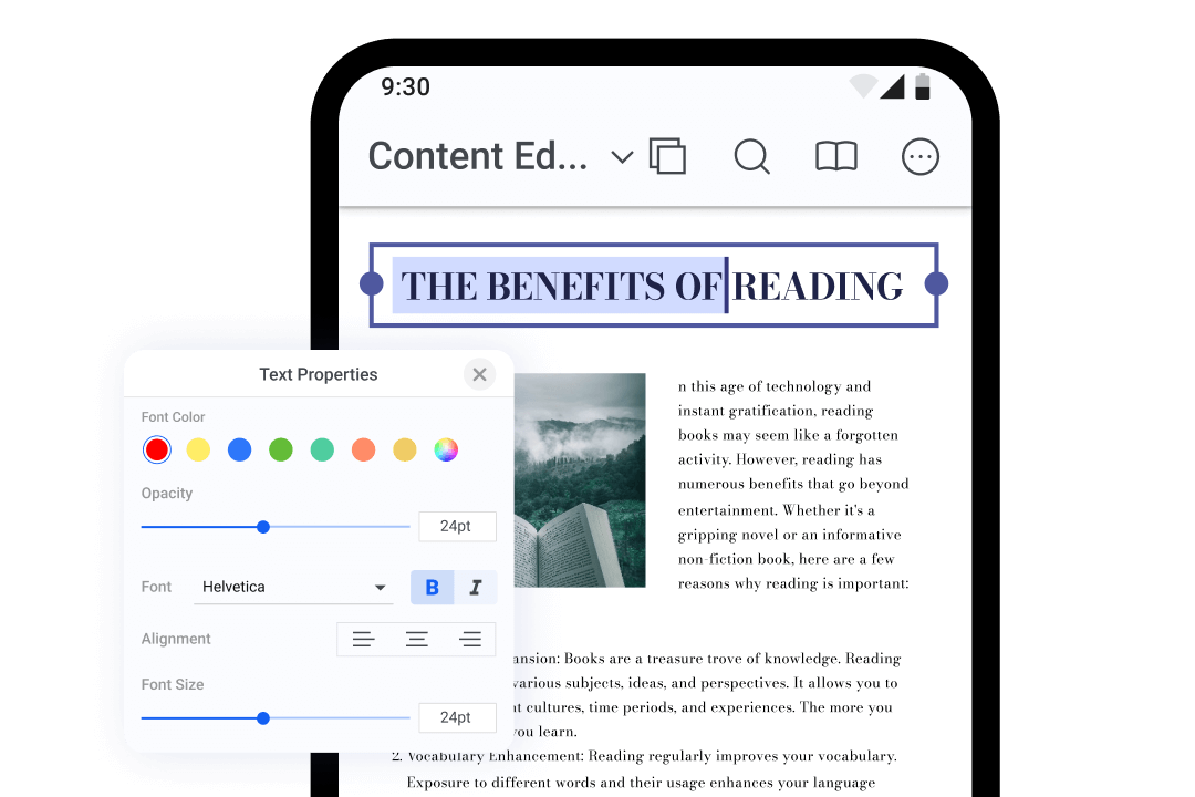 Android Content Editor PDF SDK 