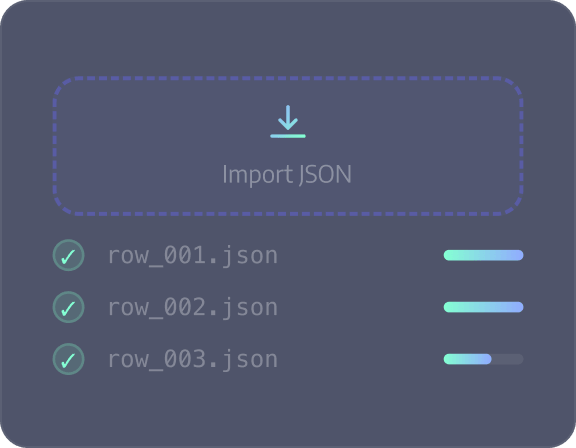 Import JSON data to generate PDF documents in bulk with one click